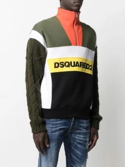 Dsquared2 pull zippé à logo imprimé
