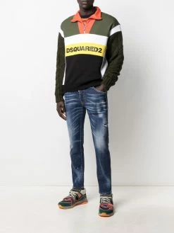 Dsquared2 pull zippé à logo imprimé