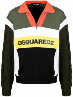 Dsquared2 pull zippé à logo imprimé