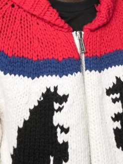 Dsquared2 pull en maille intarsia à fermeture zippée