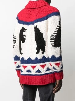 Dsquared2 pull en maille intarsia à fermeture zippée