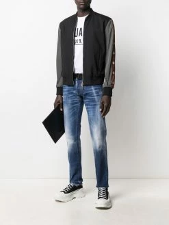 Dsquared2 veste bomber à bords rayés