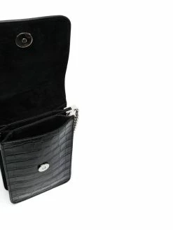 Dsquared2 sacoche à effet peau de crocodile