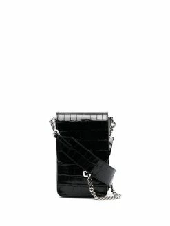 Dsquared2 sacoche à effet peau de crocodile