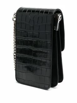 Dsquared2 sacoche à effet peau de crocodile