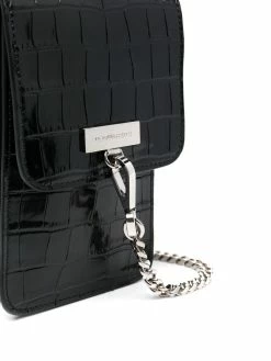 Dsquared2 sacoche à effet peau de crocodile