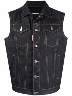 Dsquared2 veste en jean à design à empiècements