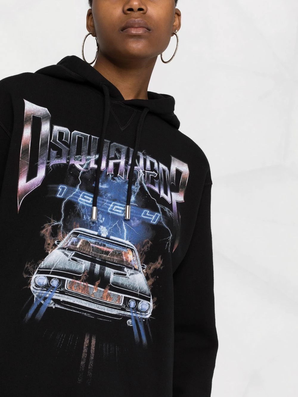 Prix Cassé Dsquared2 Hoodie à imprimé graphique hoodies femme 5 Dsquared2 hoodie à imprimé graphique
