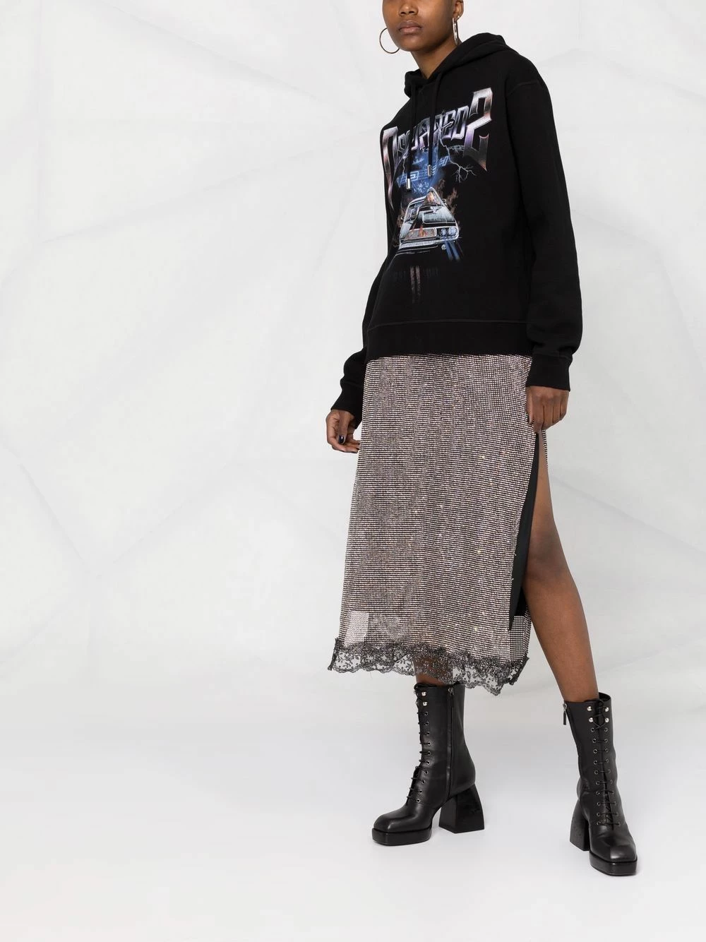 Prix Cassé Dsquared2 Hoodie à imprimé graphique hoodies femme 6 Dsquared2 hoodie à imprimé graphique