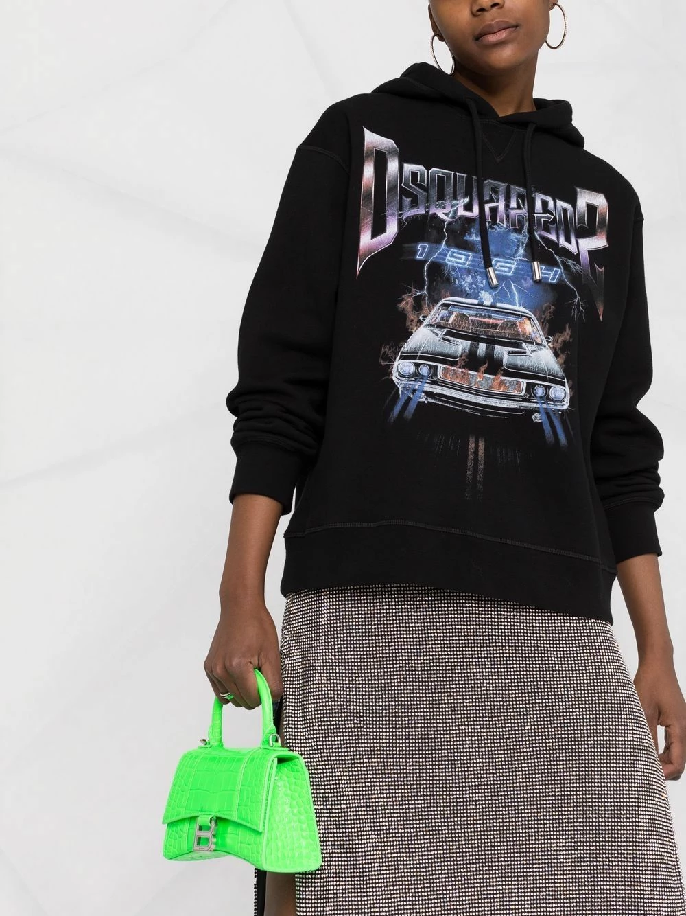 Prix Cassé Dsquared2 Hoodie à imprimé graphique hoodies femme 7 Dsquared2 hoodie à imprimé graphique