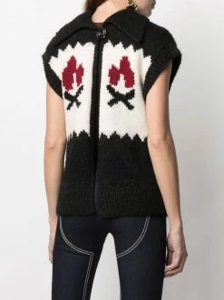Dsquared2 cardigan sans manches en maille intarsia