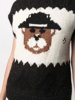 Dsquared2 cardigan sans manches en maille intarsia