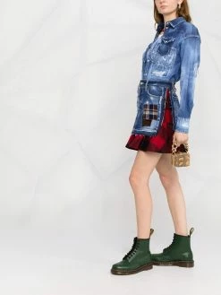 Dsquared2 chemise en jean à effet usé