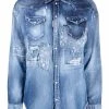 Dsquared2 chemise en jean à effet usé