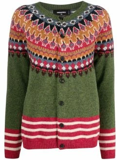 Dsquared2 cardigan en maille Fair Isle
