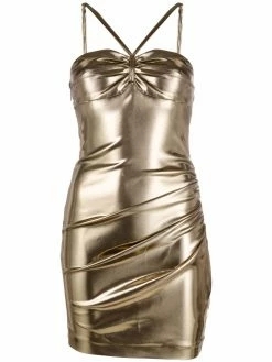 Dsquared2 robe courte à effet métallisé