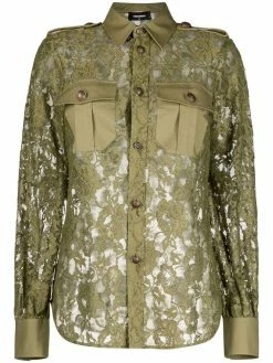 Dsquared2 chemise à fleurs en dentelle