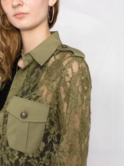 Dsquared2 chemise à fleurs en dentelle