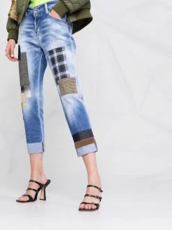 Dsquared2 Prix Préférentiel Jean court à design patchwork jeans courts femme 14 Dsquared2 jean court à design patchwork