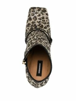 Dsquared2 Se Vend Bas Prix Bottines 110 mm à imprimé léopard bottes femme 9 Dsquared2 bottines 110 mm à imprimé léopard