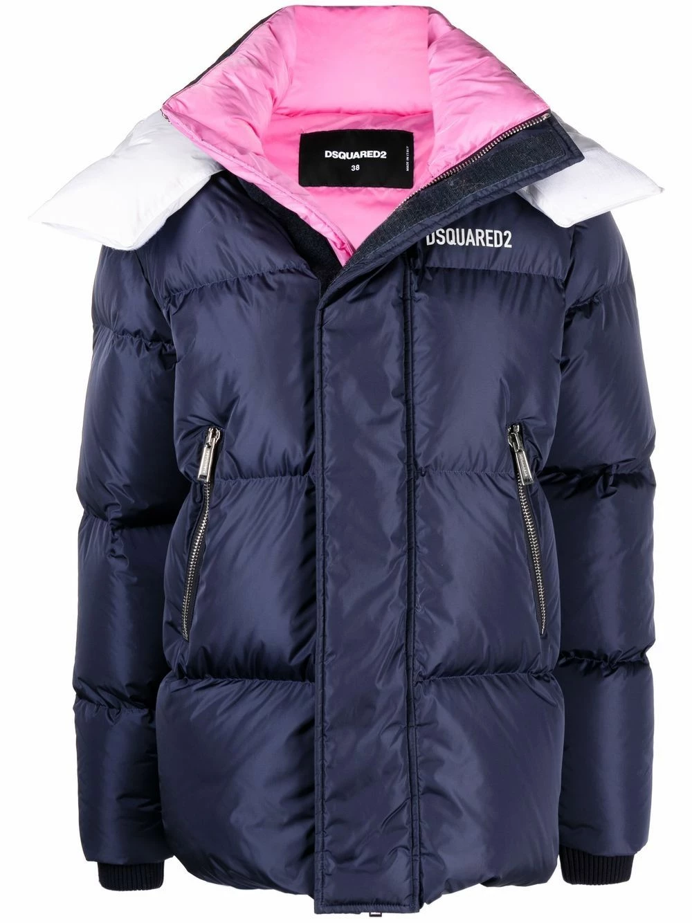 Dsquared2 En promotion Veste matelassée à logo imprimé doudounes femme 3 Dsquared2 veste matelassée à logo imprimé