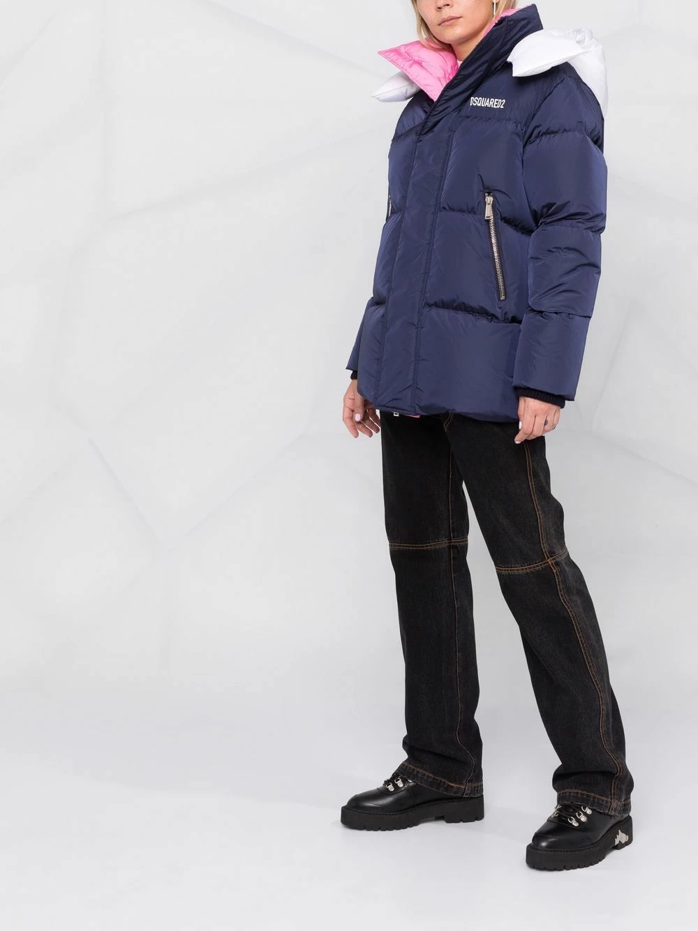 Dsquared2 En promotion Veste matelassée à logo imprimé doudounes femme 8 Dsquared2 veste matelassée à logo imprimé