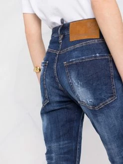 Dsquared2 pantalon court orné de plumes