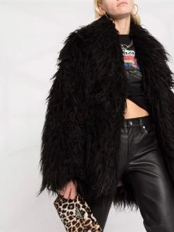 Dsquared2 Meilleure qualité Manteau ceinturé en peau retournée manteaux en peau lainée femme 12 Dsquared2 manteau ceinturé en peau retournée