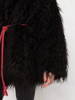 Dsquared2 Meilleure qualité Manteau ceinturé en peau retournée manteaux en peau lainée femme 10 Dsquared2 manteau ceinturé en peau retournée