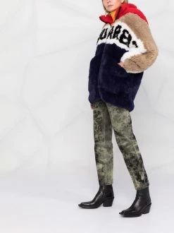 Dsquared2 veste zippée en fourrure artificielle
