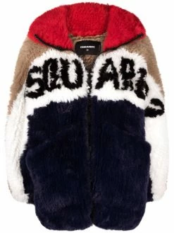 Dsquared2 veste zippée en fourrure artificielle