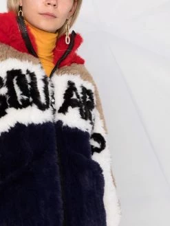 Dsquared2 veste zippée en fourrure artificielle