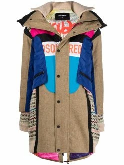 Dsquared2 parka à empiècements contrastants
