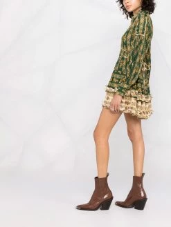 Dsquared2 robe-chemise plissée à fleurs