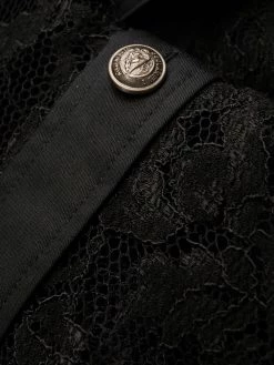 Dsquared2 robe-chemise mi-longue à fleurs en dentelle