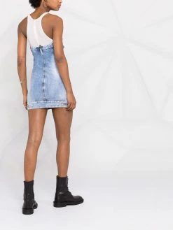 Dsquared2 robe-bustier à effet délavé