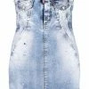 Dsquared2 robe-bustier à effet délavé