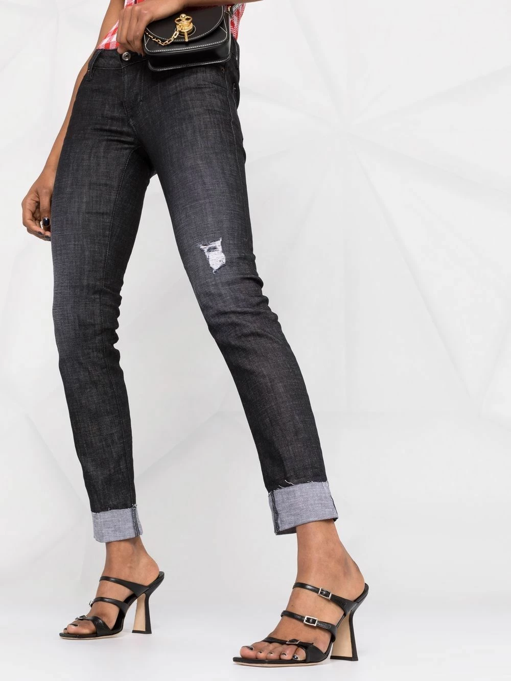 Dsquared2 Produit de première qualité Jean skinny à plaque logo jeans skinny femme 5 Dsquared2 jean skinny à plaque logo