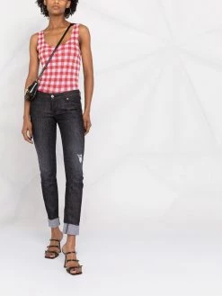 Dsquared2 jean skinny à plaque logo