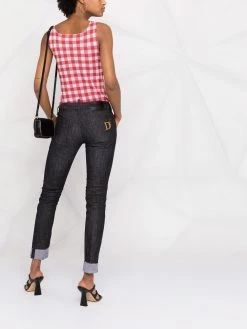 Dsquared2 Produit de première qualité Jean skinny à plaque logo jeans skinny femme 13 Dsquared2 jean skinny à plaque logo