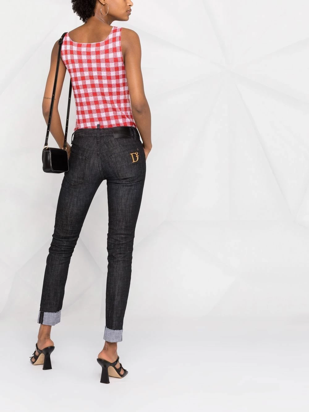 Dsquared2 Produit de première qualité Jean skinny à plaque logo jeans skinny femme 6 Dsquared2 jean skinny à plaque logo