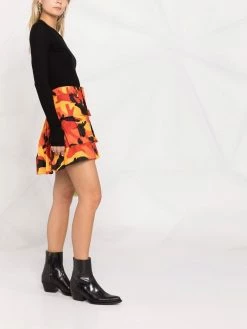 Dsquared2 jupe évasée à imprimé camouflage