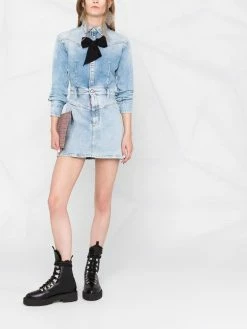 Dsquared2 robe en jean à détail de nœud