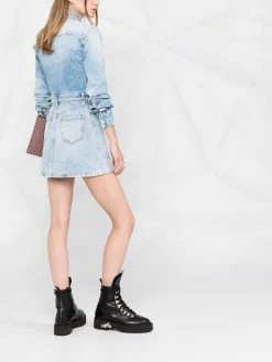 Dsquared2 robe en jean à détail de nœud