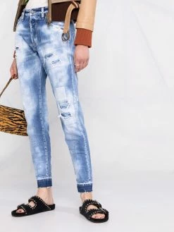 Dsquared2 jean slim à effet délavé