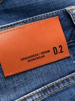 Dsquared2 jean court à effet patchwork