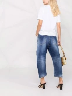 Dsquared2 jean court à effet patchwork