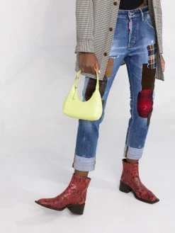 Dsquared2 jean slim court à design patchwork