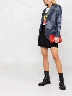 Dsquared2 blazer en jean à imprimé géométrique