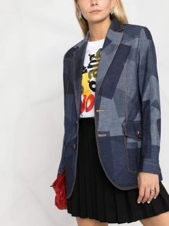 Dsquared2 blazer en jean à imprimé géométrique